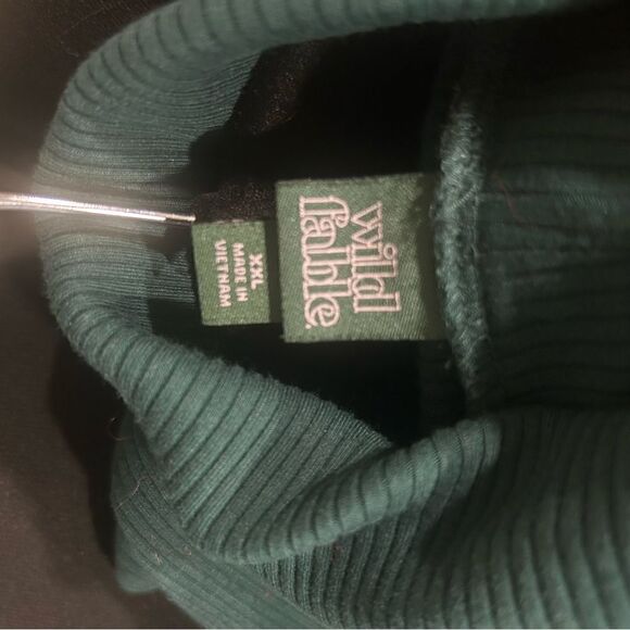 2/$30 Wild Fable Long Sleeve Turtleneck Dark Forest Green Mini Dress - Picture 6 of 7